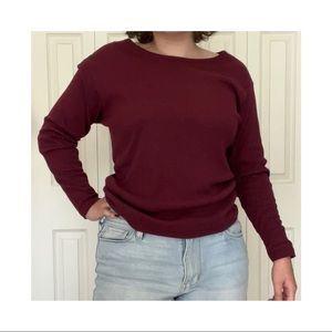 Burgundy long sleeved shirt